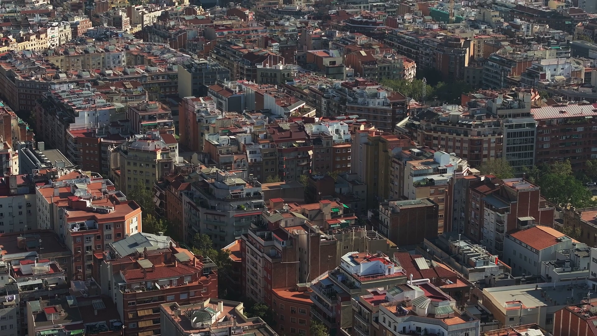 Aerial View Of Barcelona City Skyline At Stock Footage SBV-348780883 ...