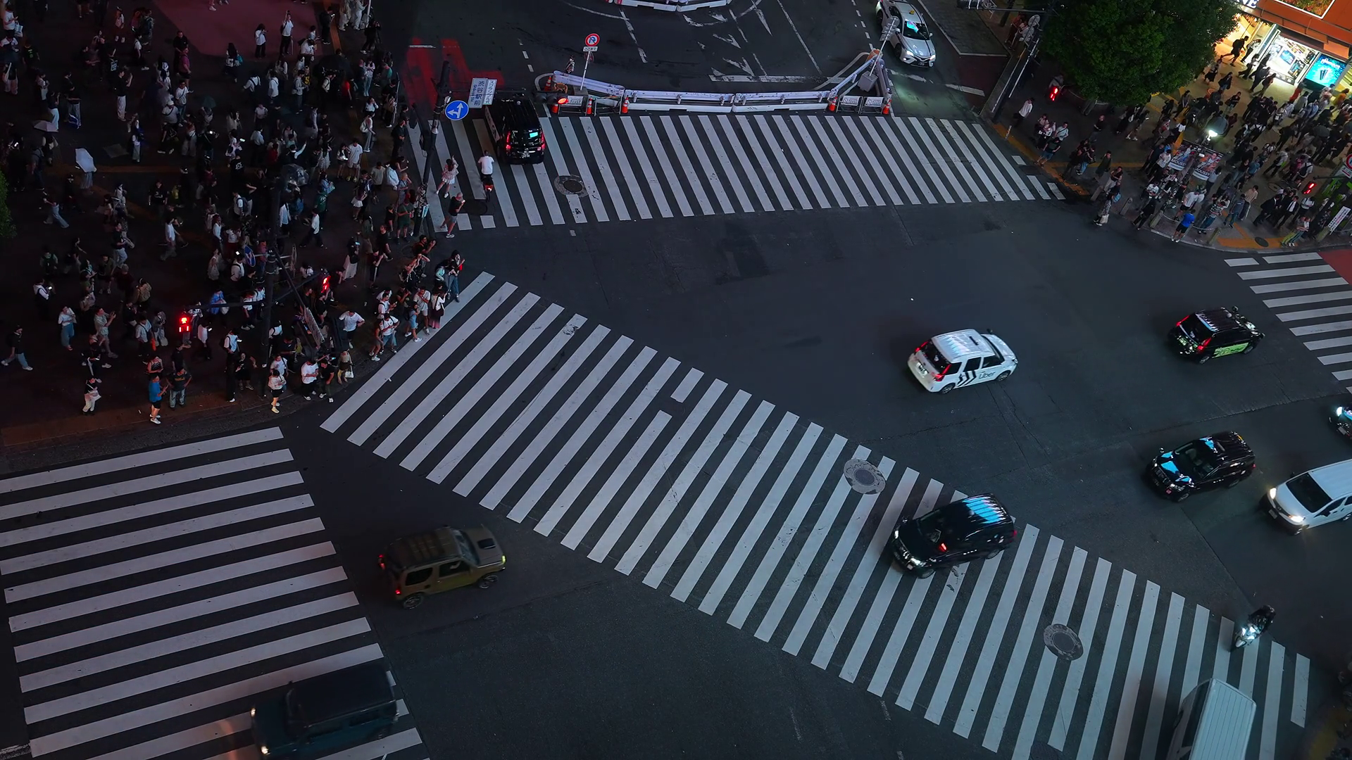 Aerial Night View Of Shibuya Scramble Stock Footage SBV-353187779 ...