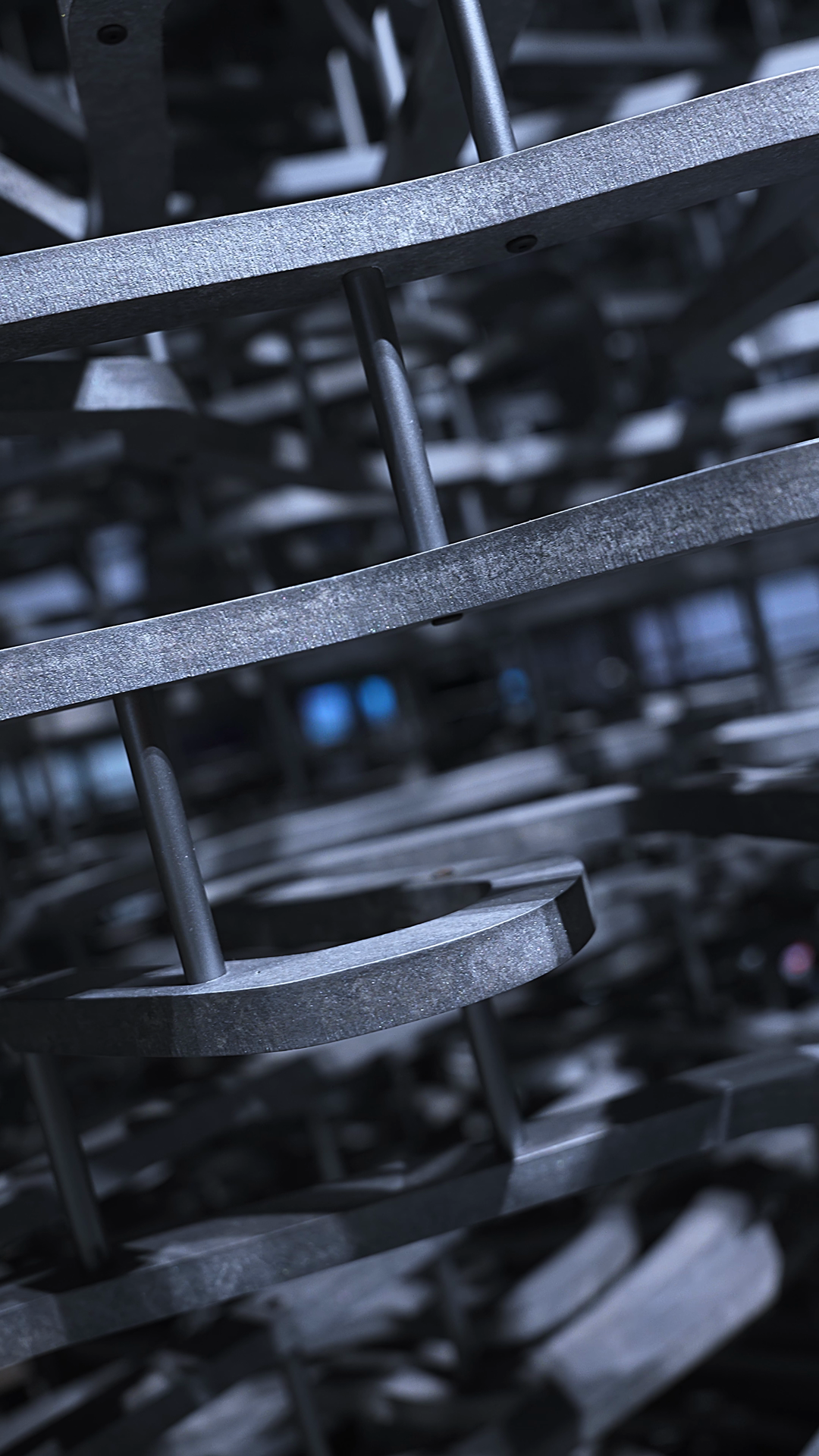 Tight Macro Pan Tracks Interlocking Metal Stock Footage SBV-353188281 ...