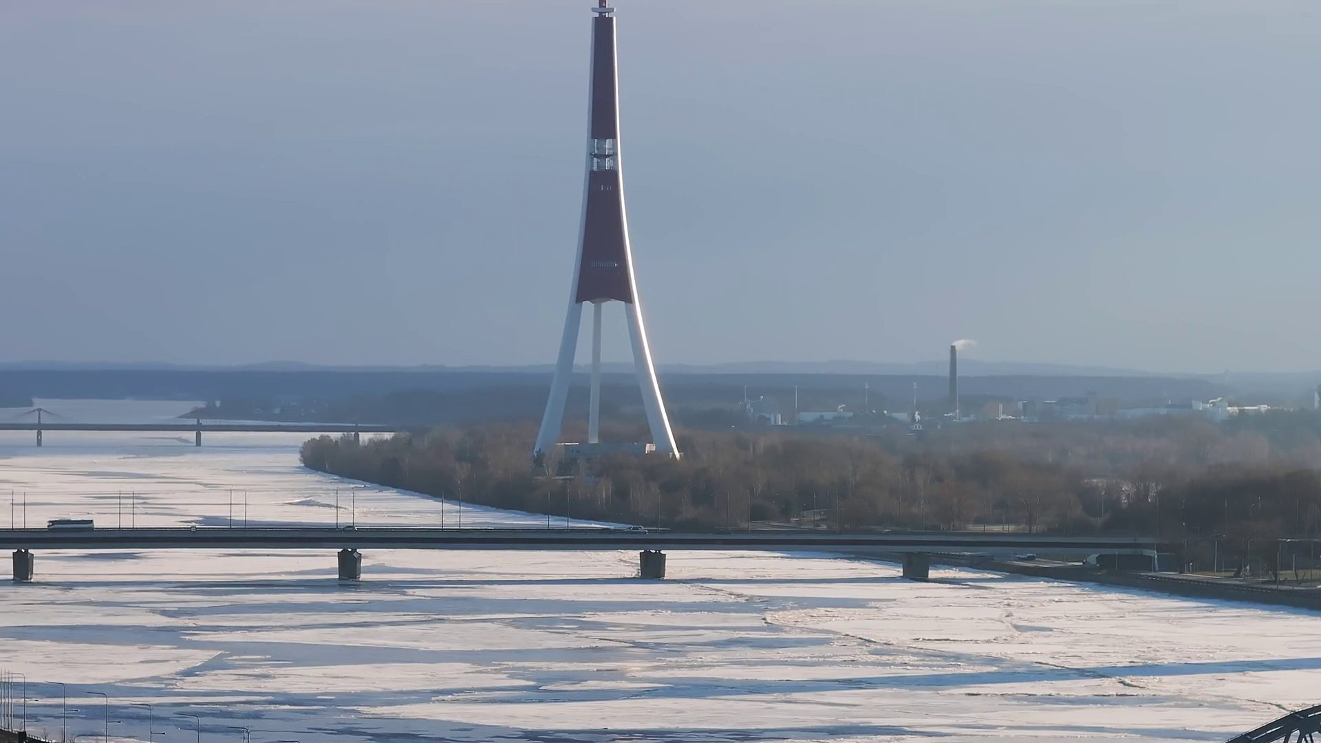 Beautiful Aerial View Of Tv Tower In Riga Stock Footage SBV-348792623 ...
