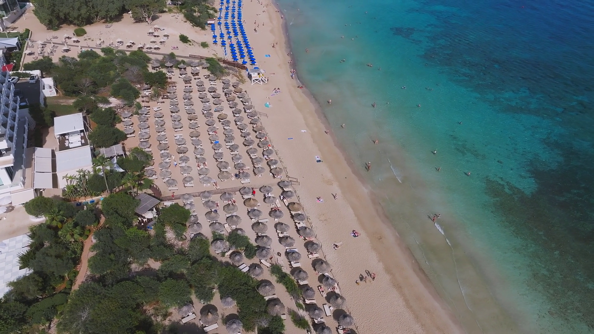 Aerial View Of Beach In Ayia Napa Cyprus Stock Footage SBV-352246345 ...