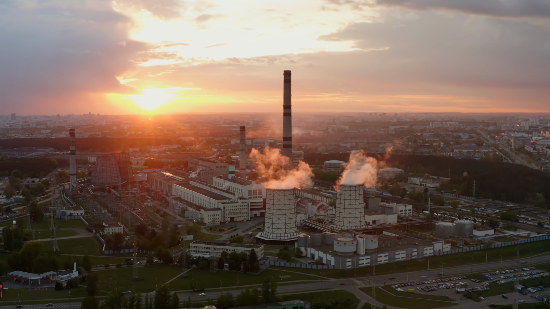 Aerial Industrial Area Drone Flies Over Stock Footage SBV-353825861 ...