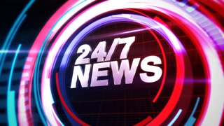 Animation text 24 News and news intro graphic with abstract lines in studio, news background. Elegant and luxury dynamic style for news template