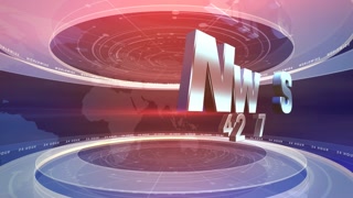 Animation text 24 News and news intro graphic with lines and circular shapes in studio, abstract background. Elegant and luxury dynamic style for news template