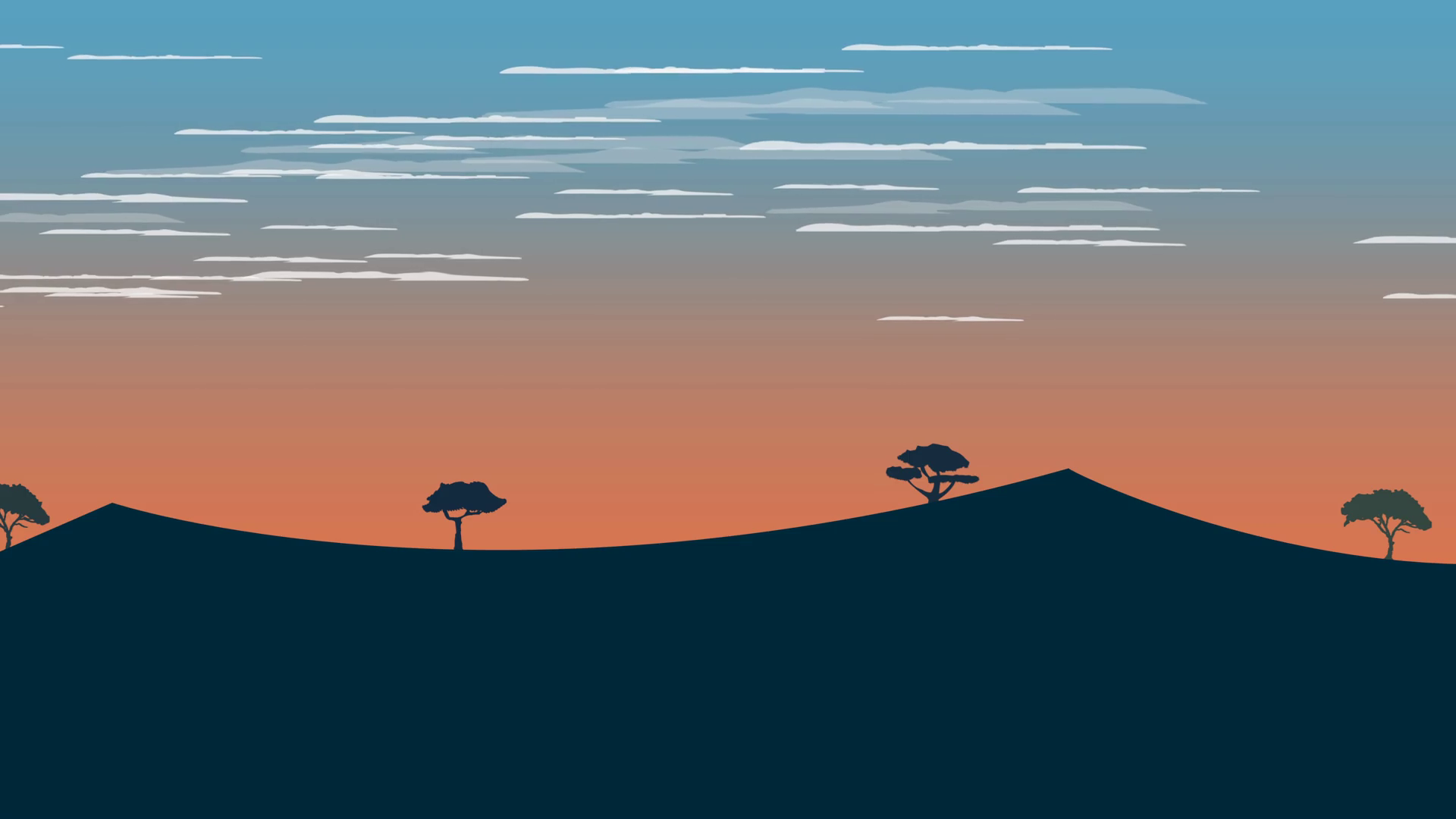 Cartoon Animation Background With Sunset Stock Motion Graphics SBV