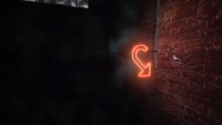 Motion Camera On Dark Alleyway Of City With Grunge Wall Of Building Night Time Grunge And Luxury Style Footage For Cyberpunk And Cityscape Template Motion Background Storyblocks