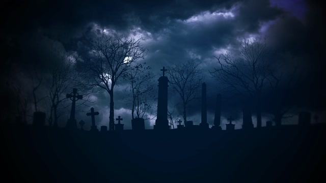 Cemetery Night | Holidays and Celebrations motion backgrounds - Storyblocks