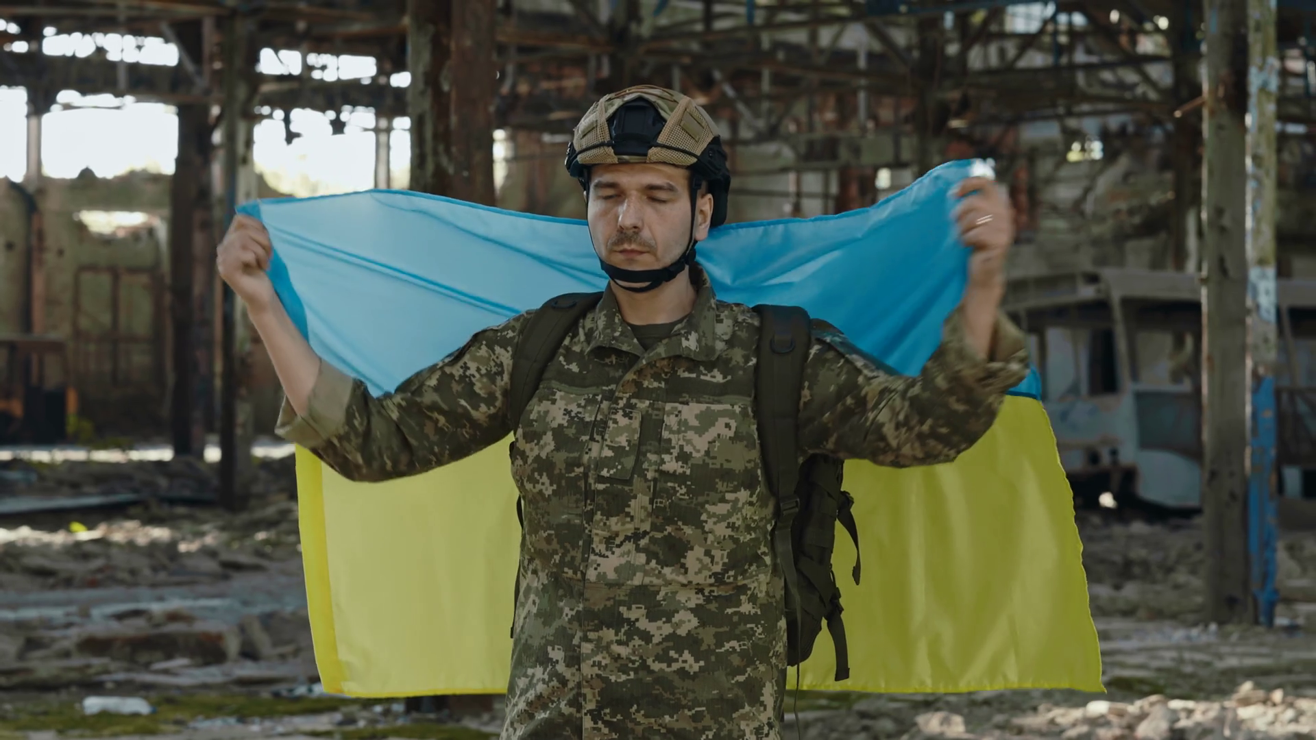 Front View Of Fearless Soldier In Military Stock Footage SBV-351908515 ...