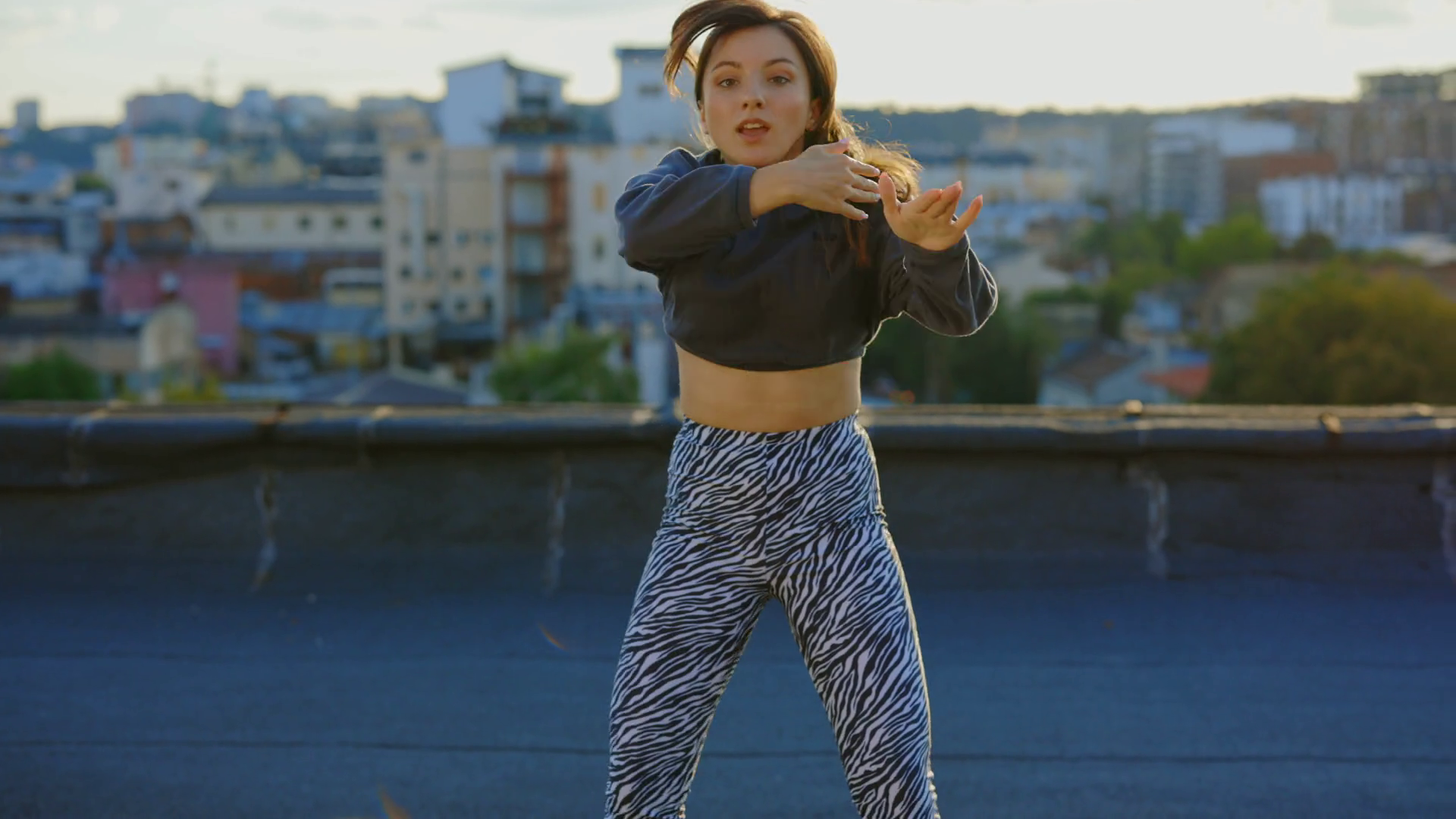 Skilled Female Hip-hop Dancer Performs On Stock Footage SBV-352358257 ...