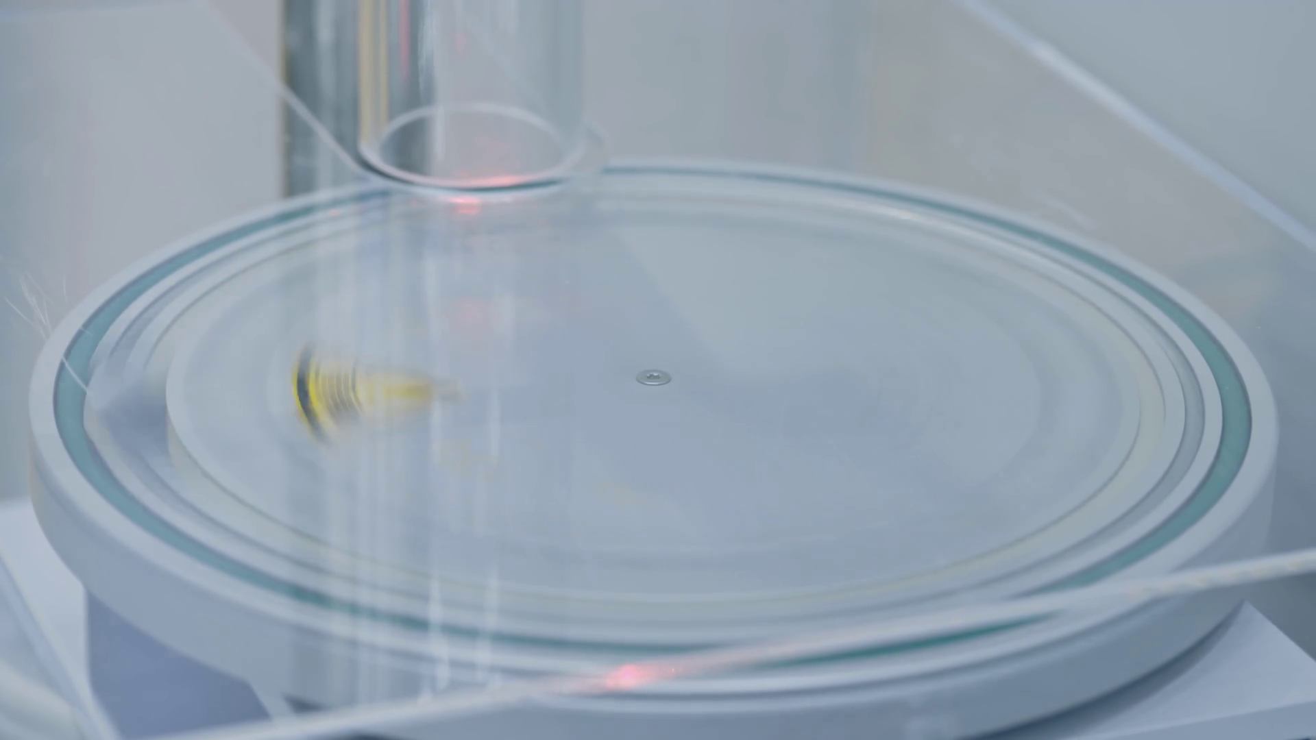 Close Up Of Rotating Laboratory Platev Stock Footage SBV-352693658 ...