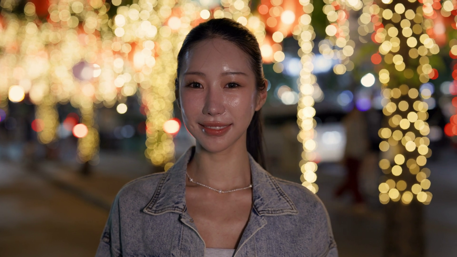 Portrait Of Cute Asian Woman Wearing Denim Stock Footage SBV-353156934 ...