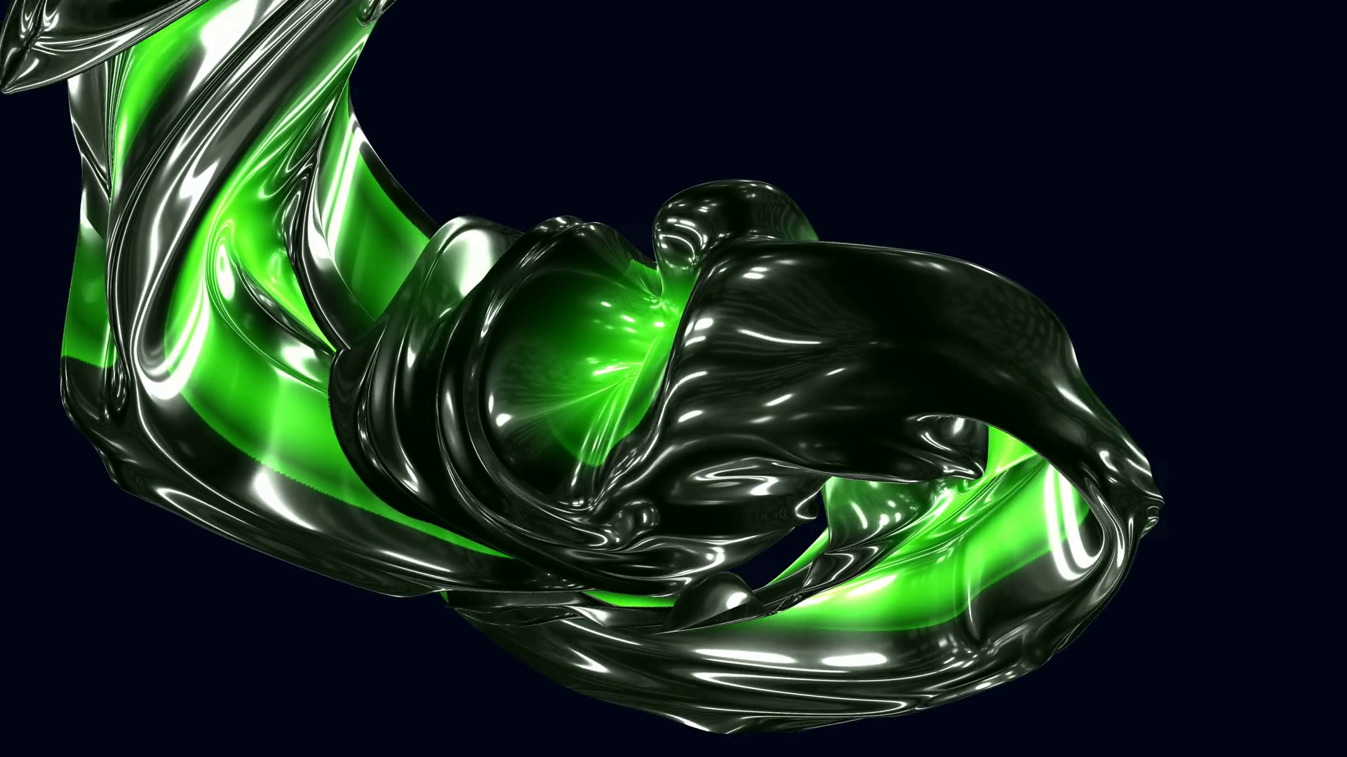 Intriguing Black Green Liquid Swirl On Shiny Stock Motion Graphics SBV ...