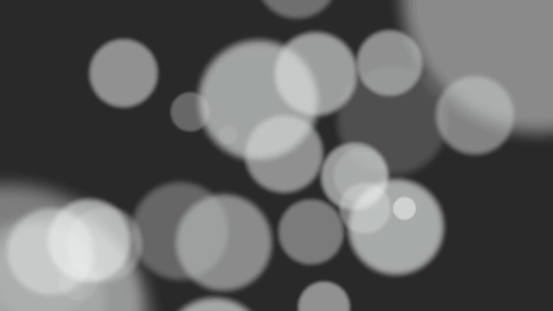 Fly small white particles and round bokeh on black background, abstract ...