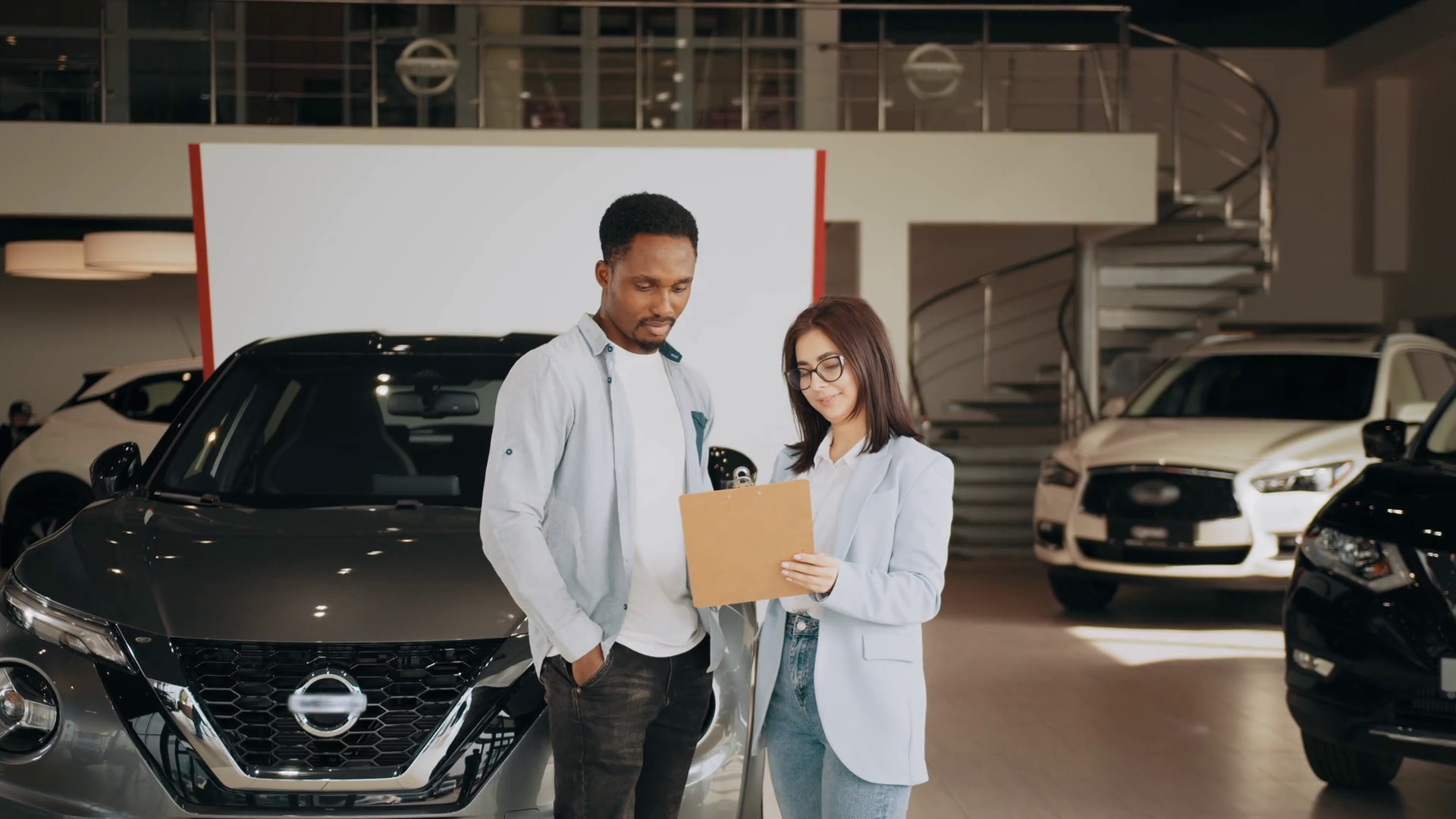 Car Dealership Car Business Caucasian Stock Footage SBV348458014