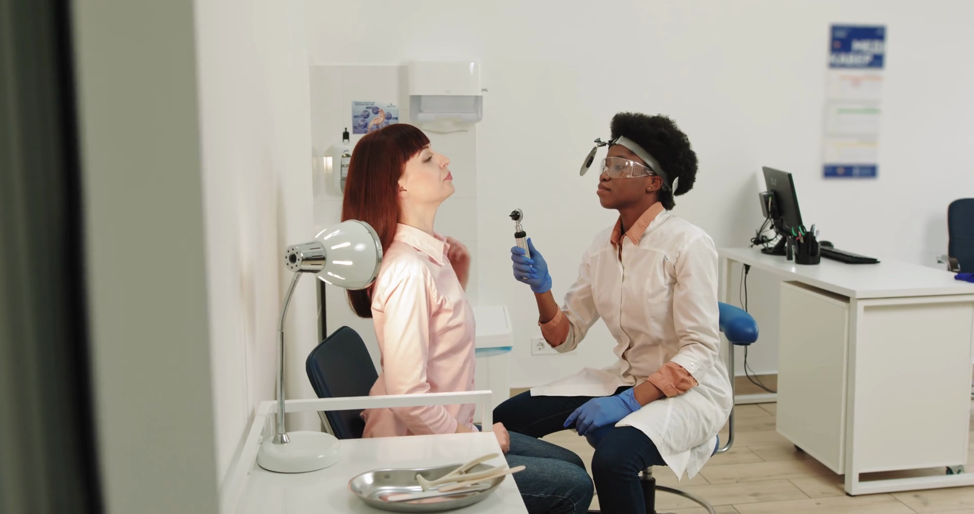 Doctor Ent Female African American Doctor Stock Footage SBV-348528374 ...