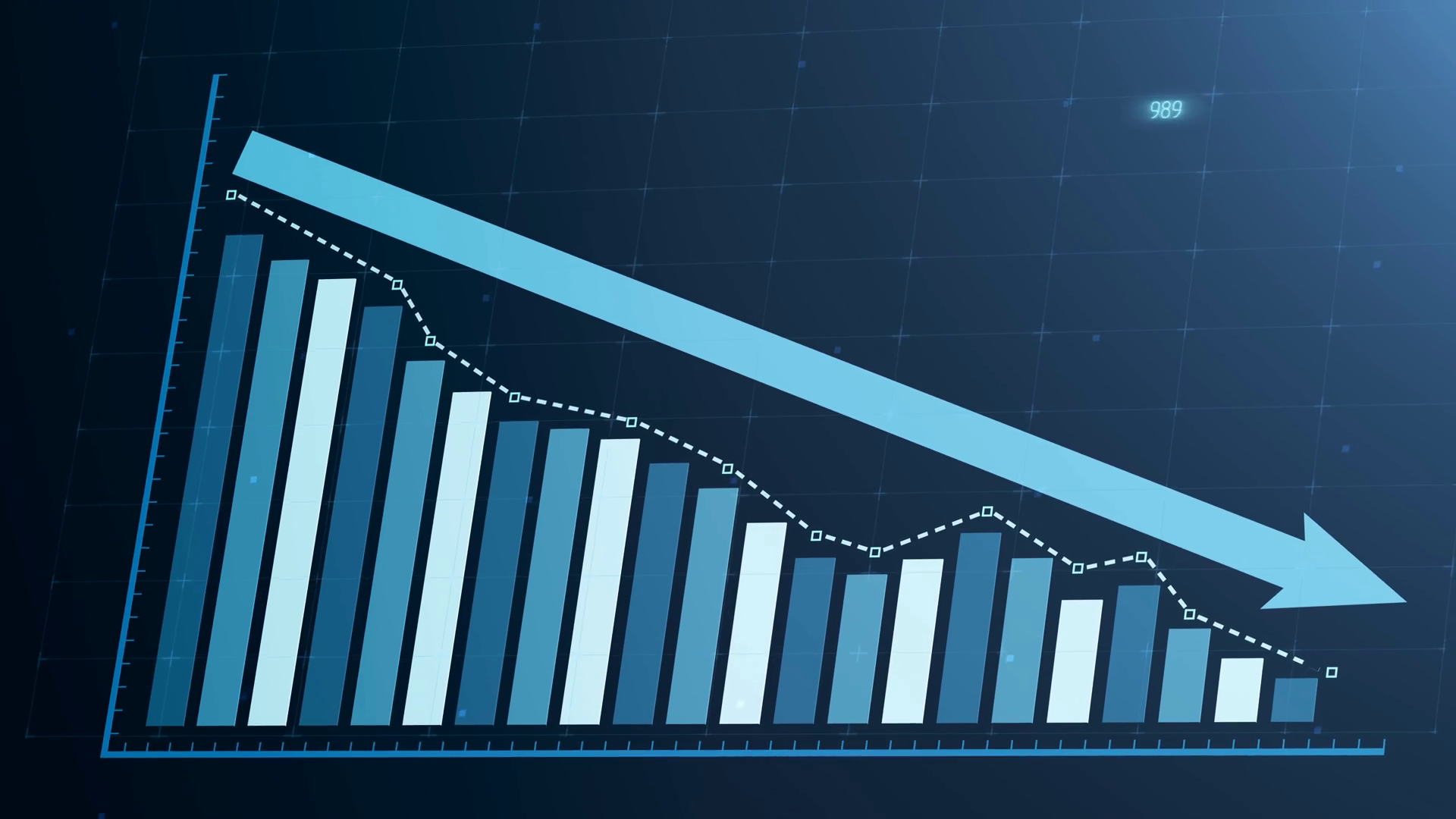 Stunning 3d Animation: Downward Bar Chart On Stock Motion Graphics SBV ...