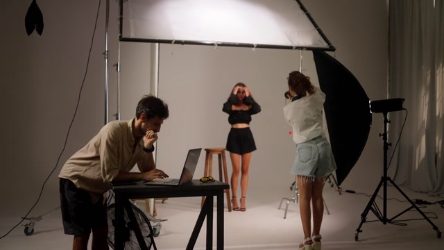 Models Photoshoot Stock Footage: Royalty-Free Video Clips