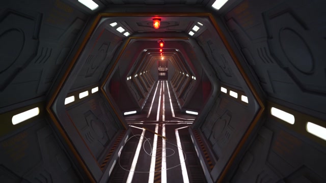 Spaceship Hallway Stock Footage: Royalty-Free Video Clips - Storyblocks