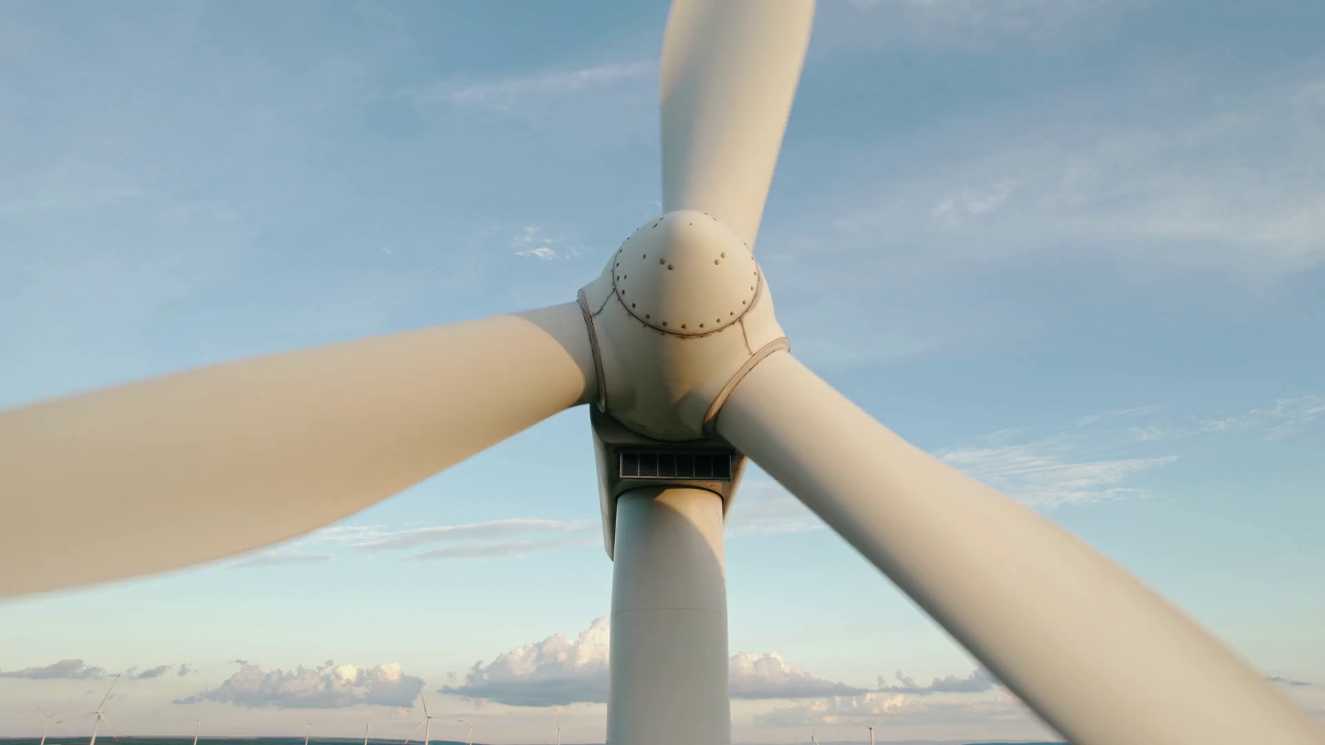 Large Wind Turbines With Blades Rotate In Stock Footage SBV347414371