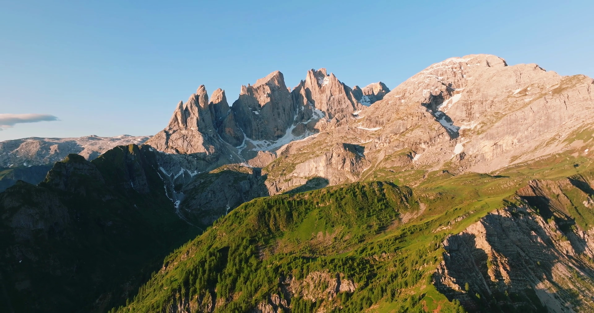 Aerial View Beautiful Dolomite Mountain Alps Stock Footage SBV ...