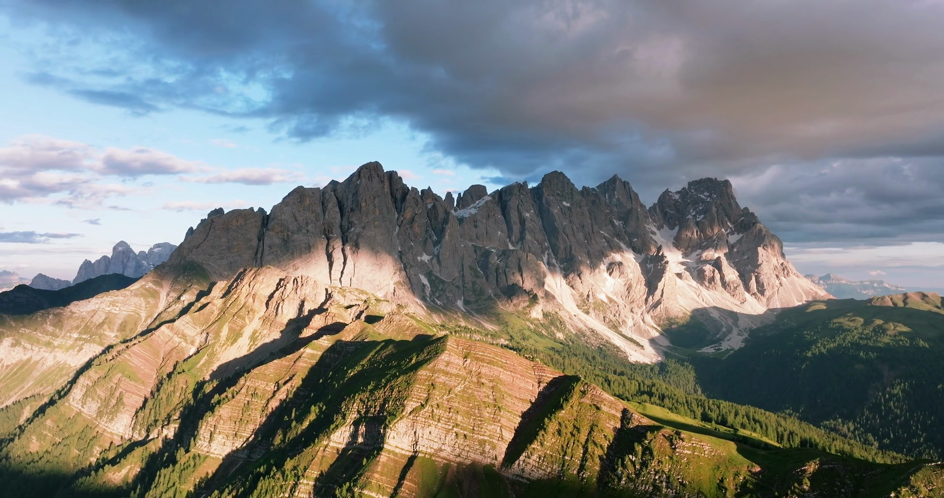 Aerial View Beautiful Dolomite Mountain Alps Stock Footage SBV ...