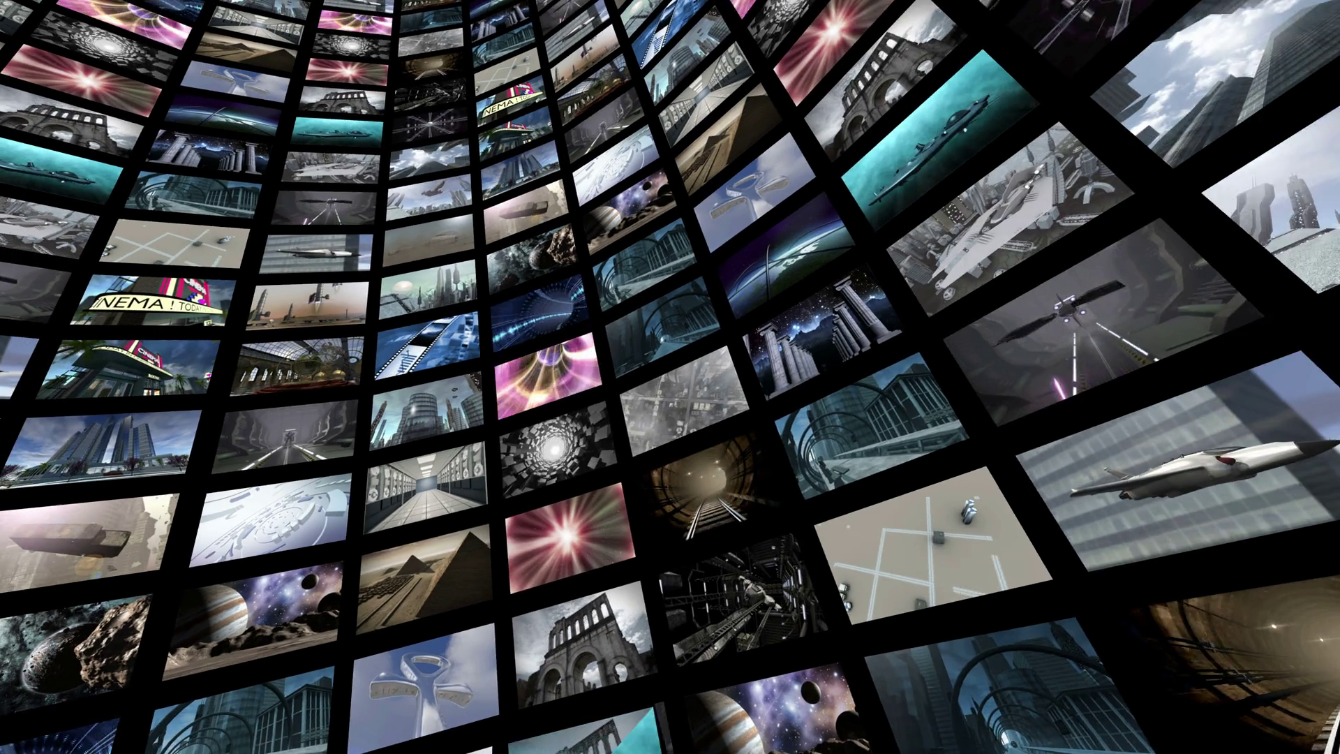 Animated Video Wall Rotating Loopable 4k Stock Motion Graphics SBV