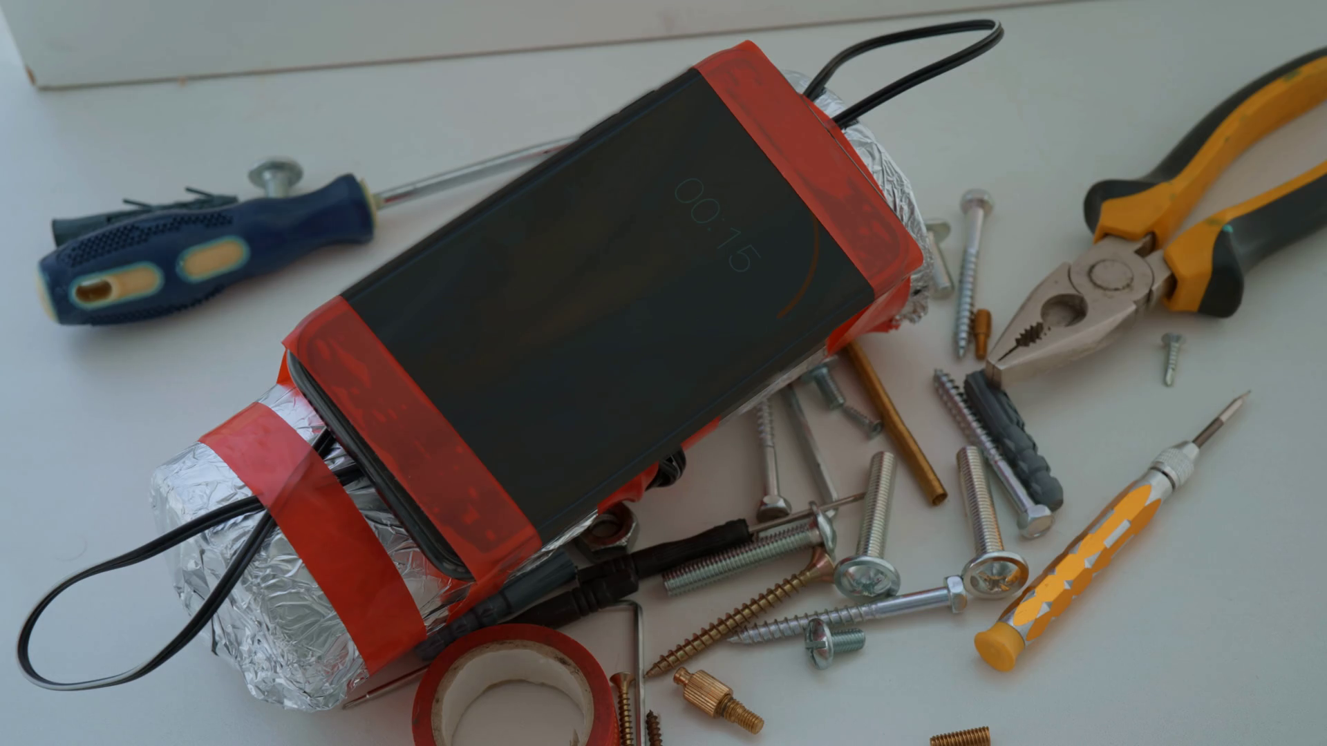 Bomb Containing Smartphone Will Make Explode Stock Footage SBV