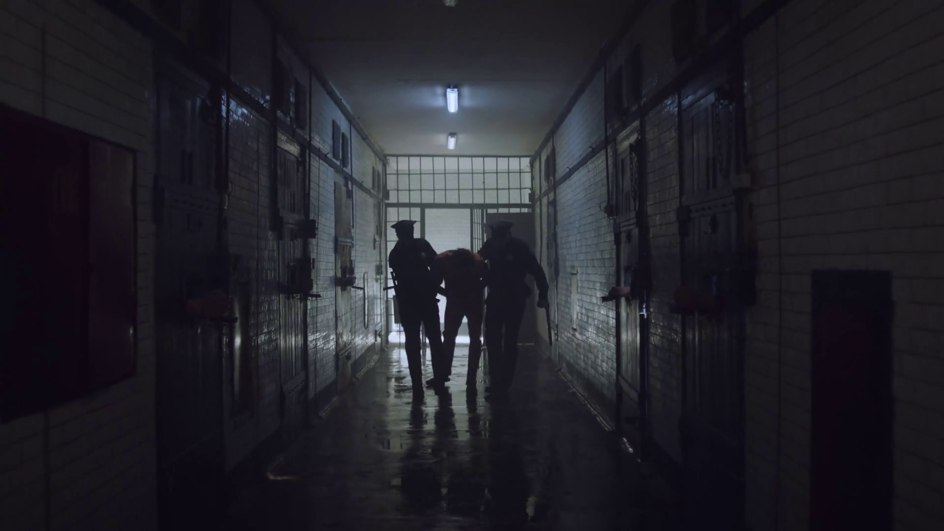 Prison Jail Corridor Wardens Prison Stock Footage SBV348424529