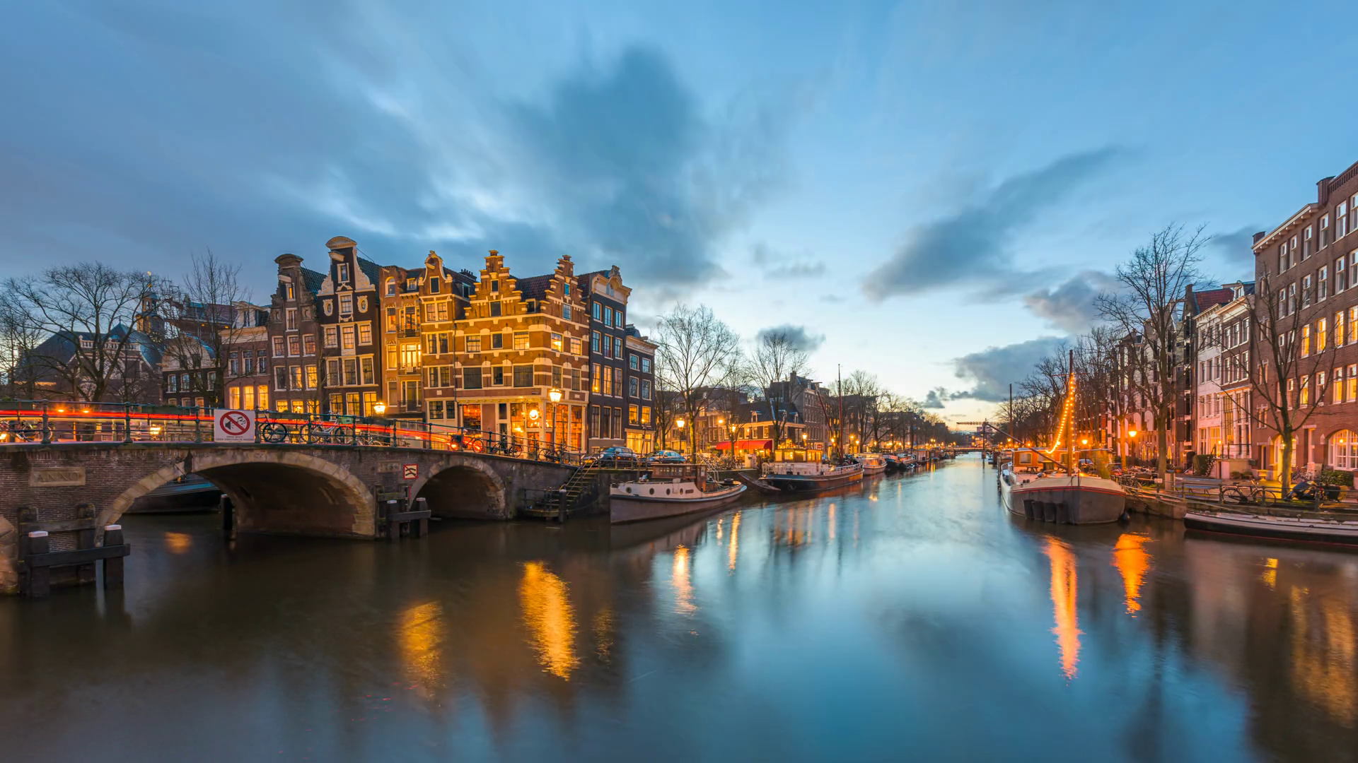 Amsterdam Netherlands Time Lapse Of Bridges Stock Footage SBV-349271146 ...