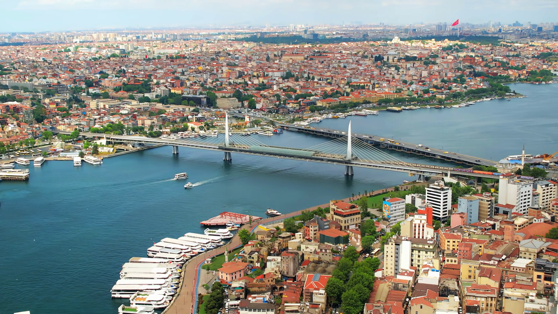 Aerial Drone View Of Istanbul Turkey Stock Footage SBV-352392894 ...