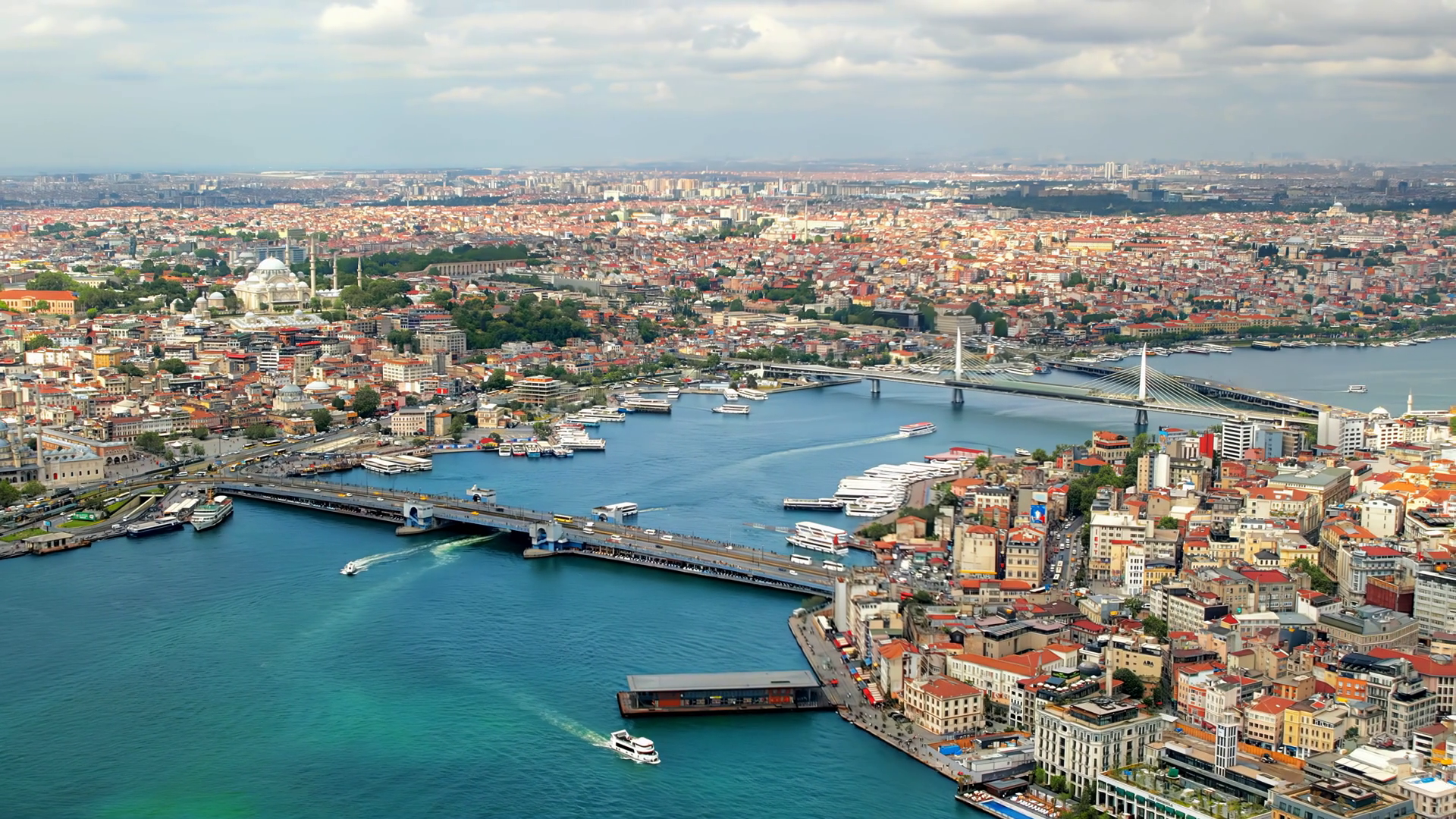 Aerial Drone View Of Istanbul Turkey Stock Footage SBV-352392903 ...