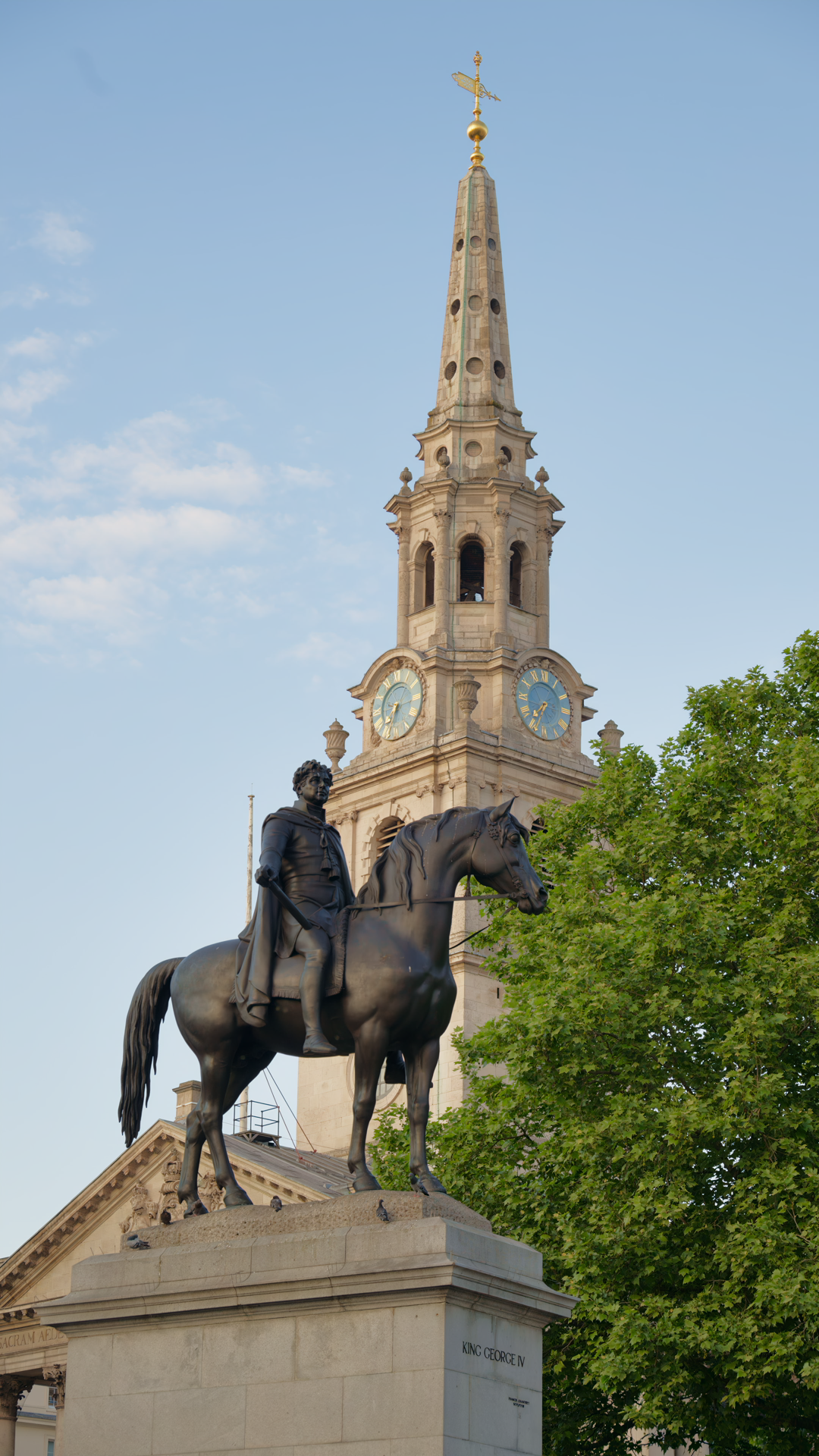 Iconic Equestrian Statue Of King George Iv Stock Footage SBV-353043983 ...