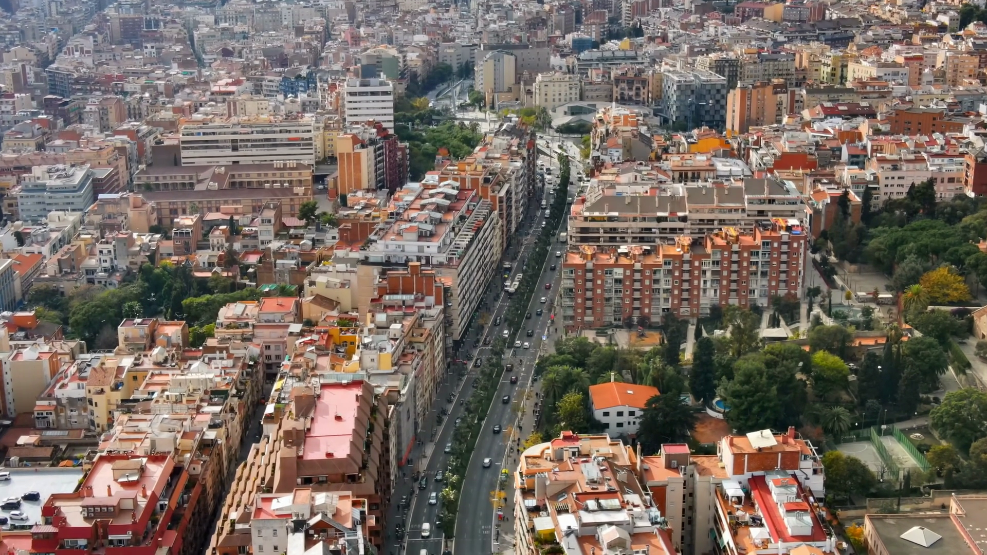 Aerial Drone View Of Barcelona Spain Blocks Stock Footage SBV-352498006 ...