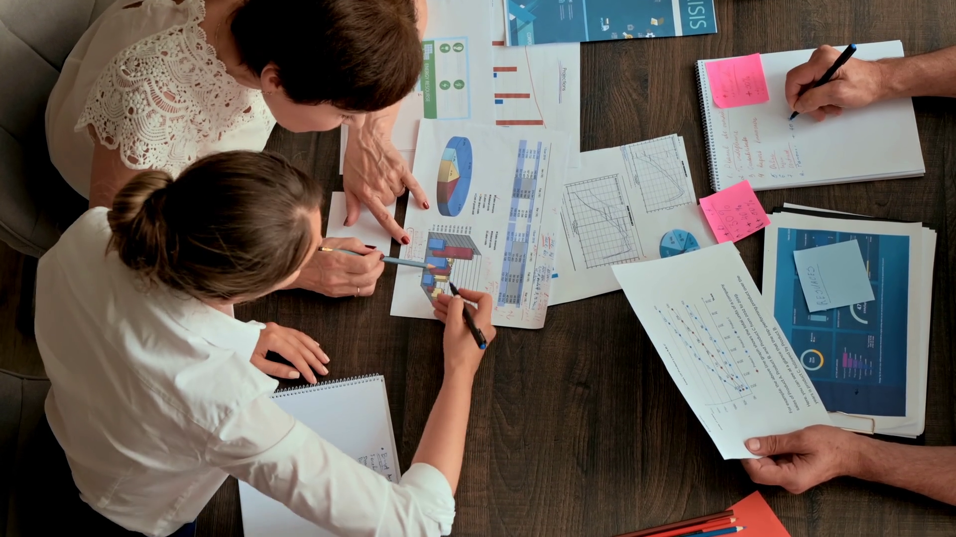 Two Coworkers Fighting Over Graph At Desk In Stock Footage SBV ...