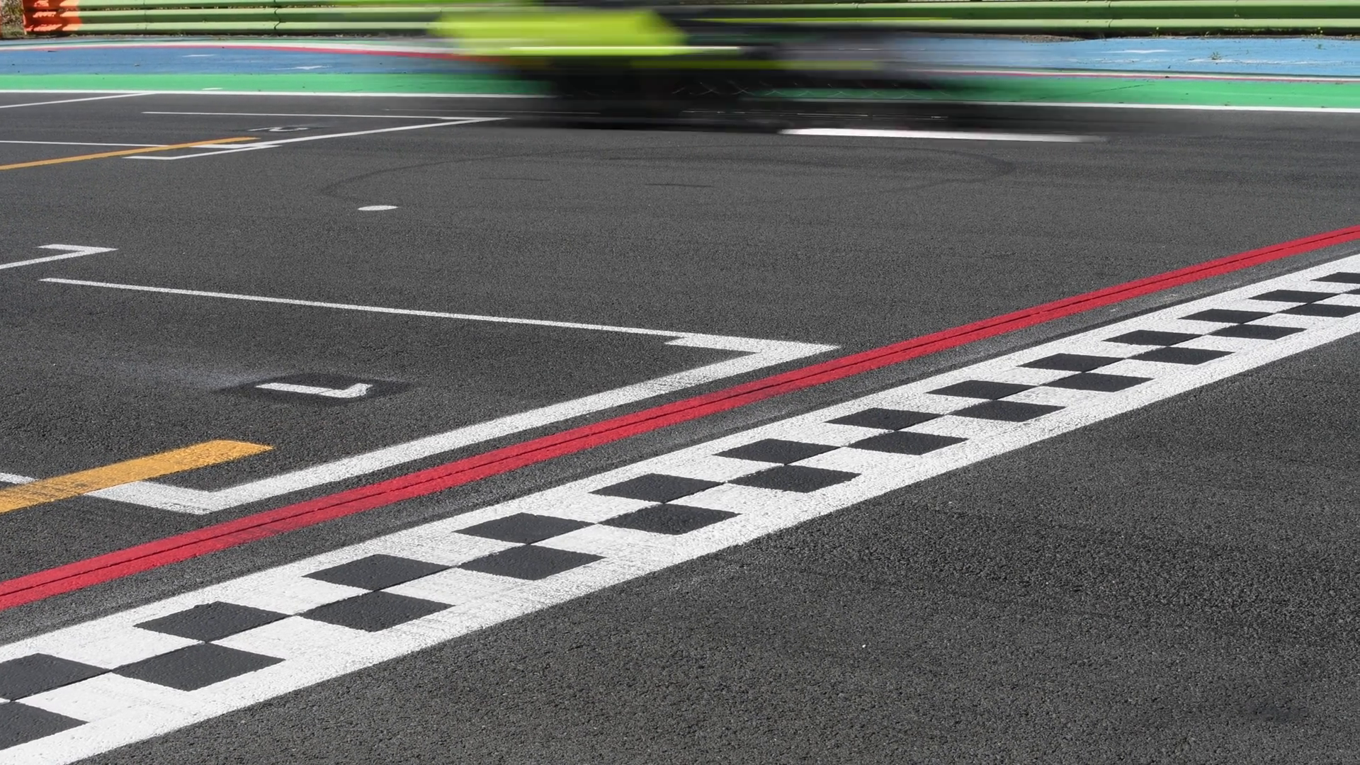 Racing Car Crossing Finish Checkered Line On Stock Footage SBV ...