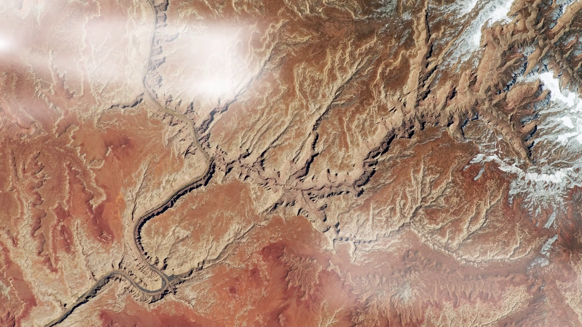 Aerial Satellite View Of Rock Mountains Stock Footage SBV-348446048 ...
