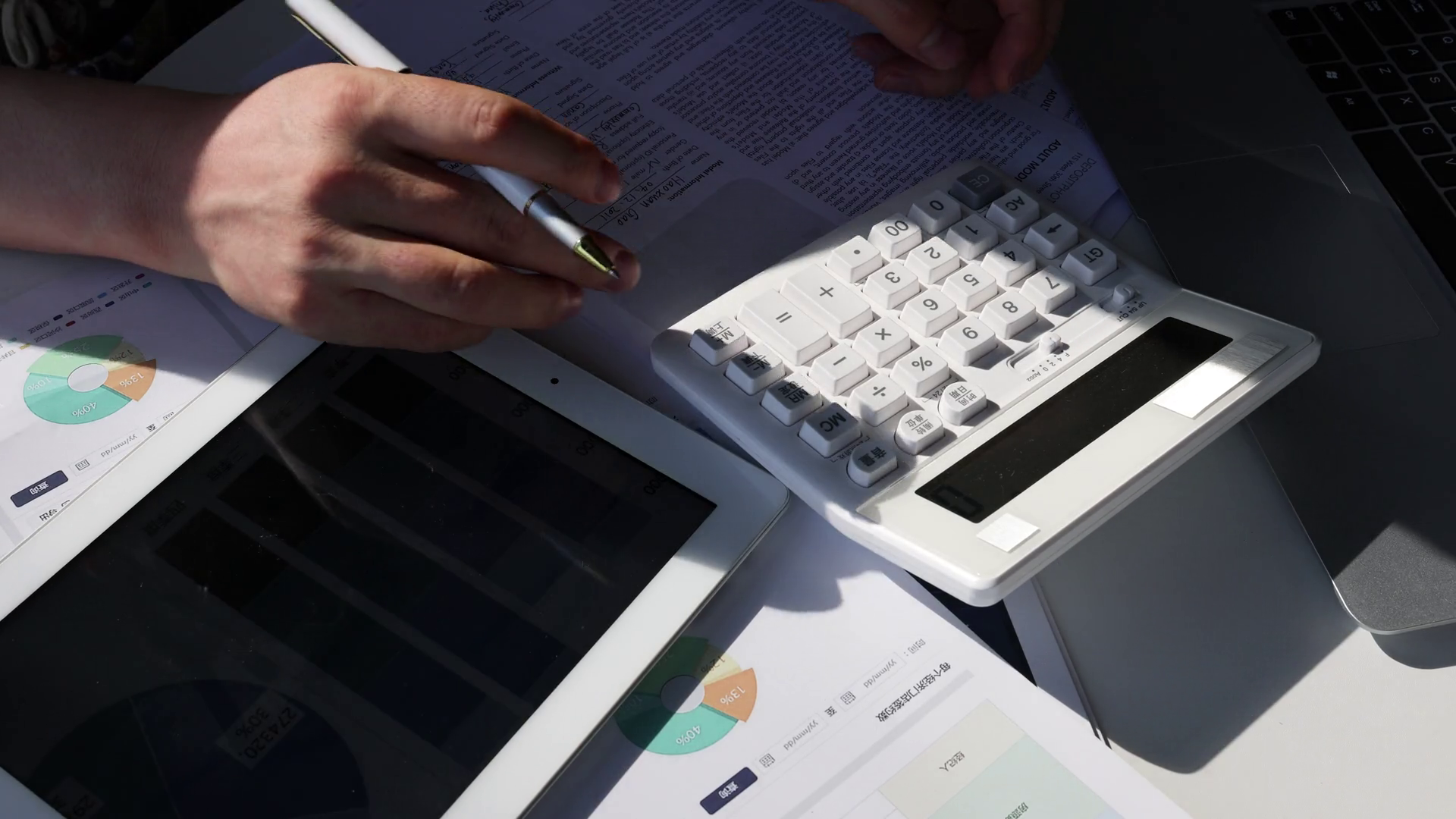 A Calculator Operator Stock Footage SBV347561626 Storyblocks