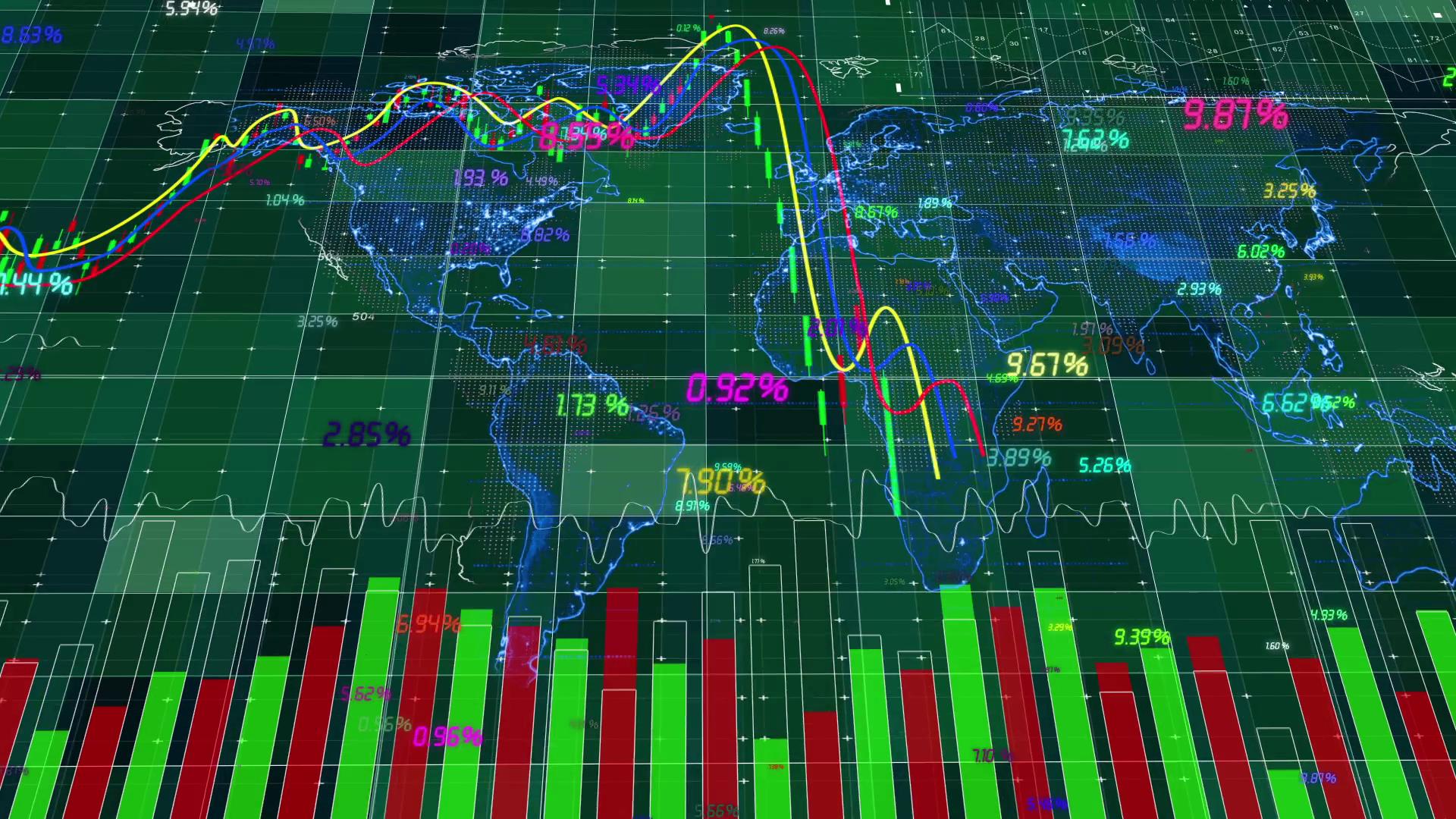 Stock Price Decline Financial Data Background Stock Motion Graphics SBV ...
