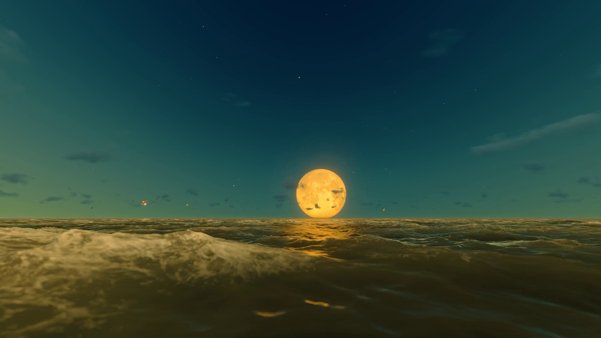 The Moon Rises Over Sea During Mid Autumn Stock Footage SBV-352909582 ...