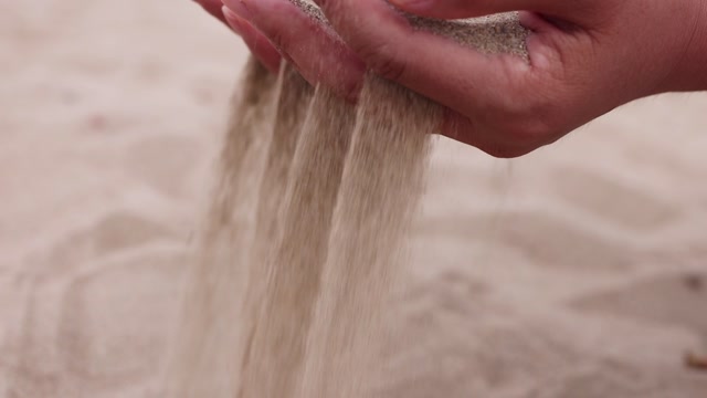 Sand Falling From The Hand Stock Footage: Royalty-Free Video Clips ...