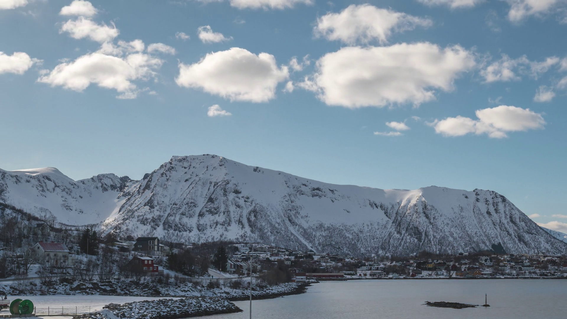 Stokmarknes Norway Skyline At City Center Stock Footage SBV-352640192 ...