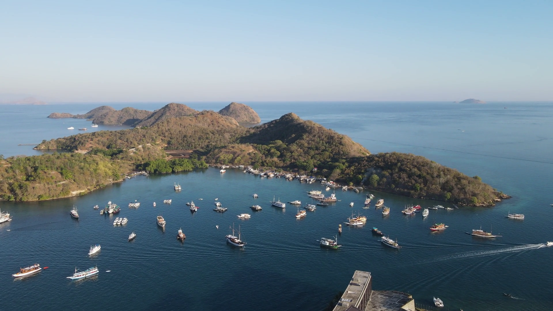 Aerial View Of Labuan Bajo Is Filled With Stock Footage SBV-352025626 ...