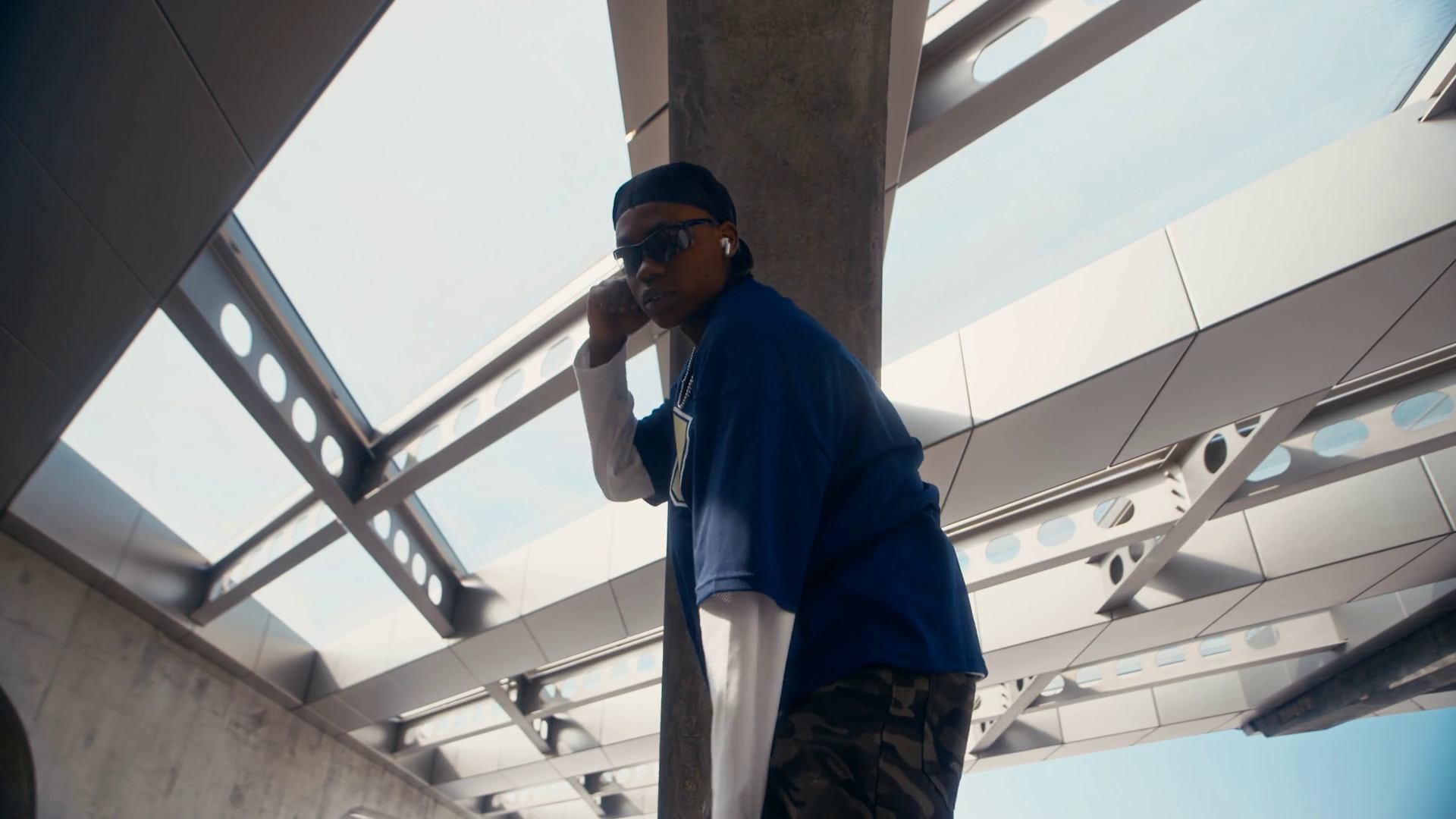 Low Angle View Of Gen Z Black Hip-hop Singer Stock Footage SBV ...