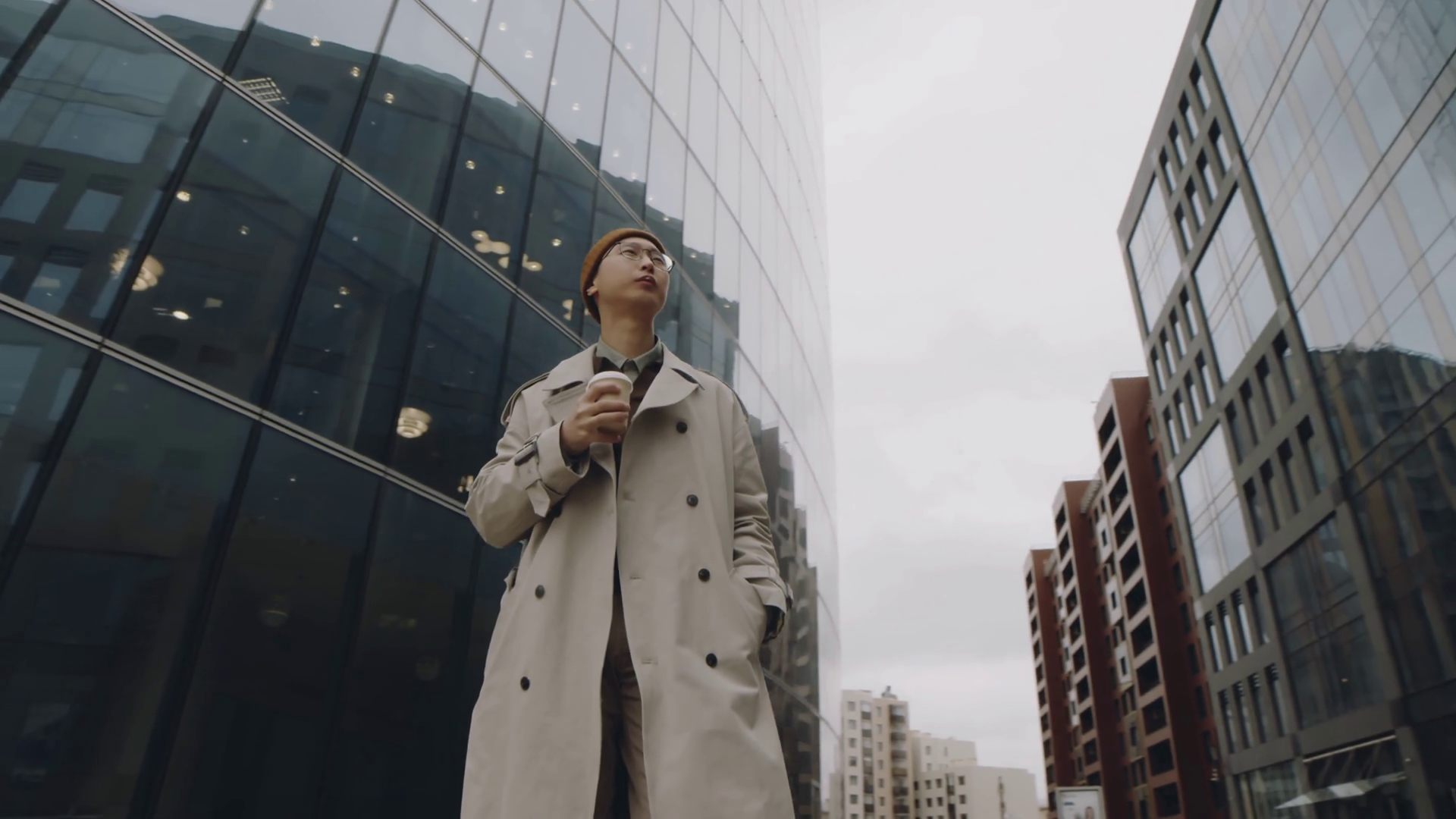 Low Angle Shot Of Stylish Young Asian Man Stock Footage SBV-349085214 ...