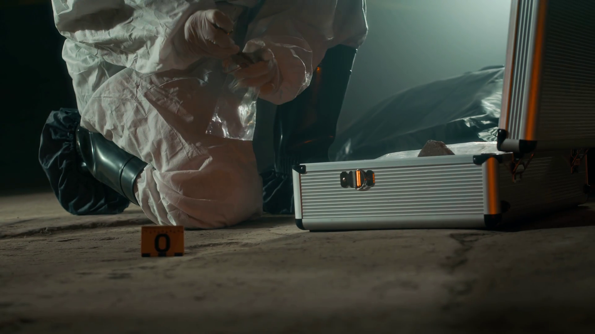 Ground Level Lowkey Shot Of Forensic Expert Stock Footage SBV-351735583 ...