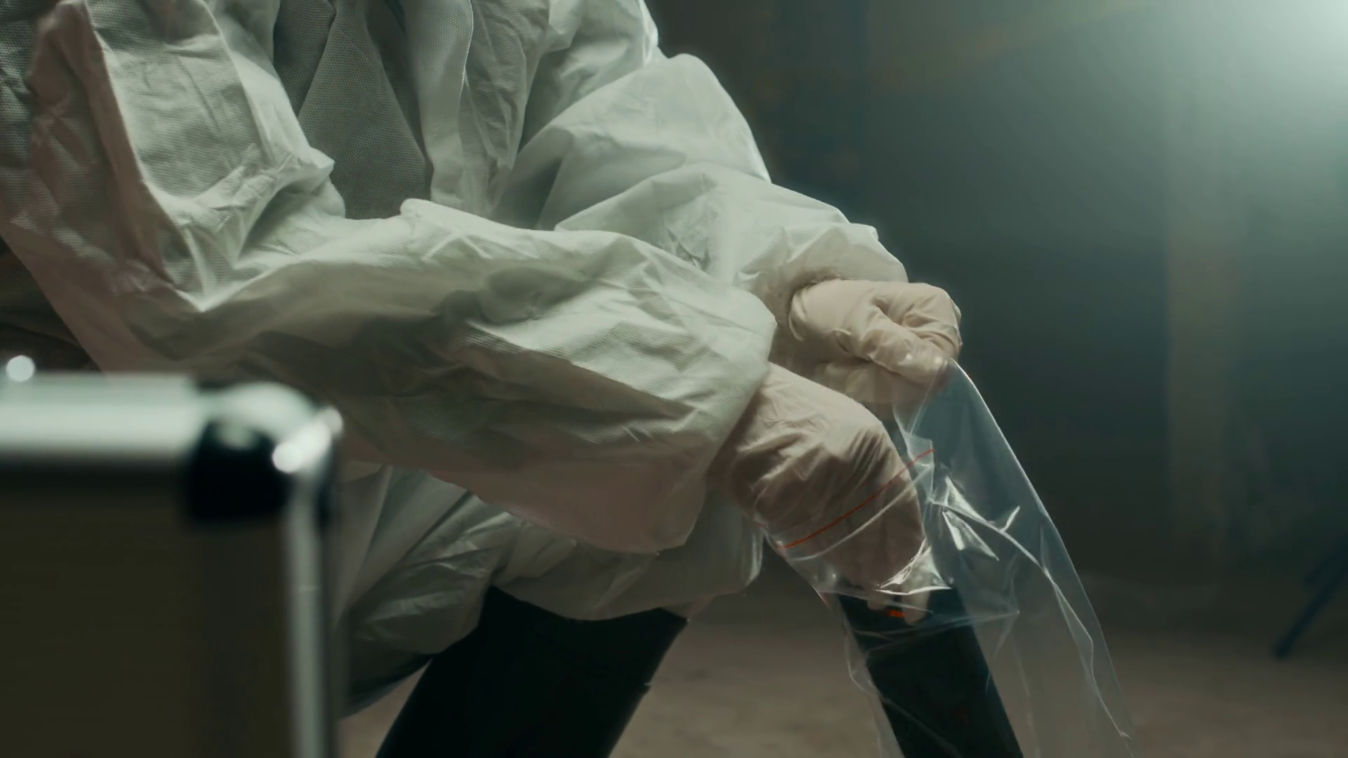 Closeup Lowkey Shot Of Concentrated Forensic Stock Footage SBV ...