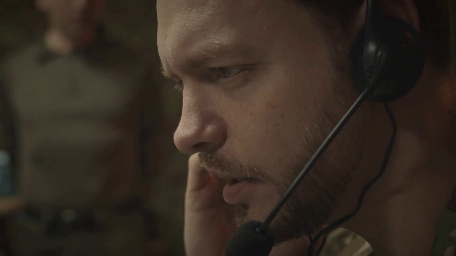 Closeup Of Caucasian Male Military Control Stock Footage SBV-348805304 ...