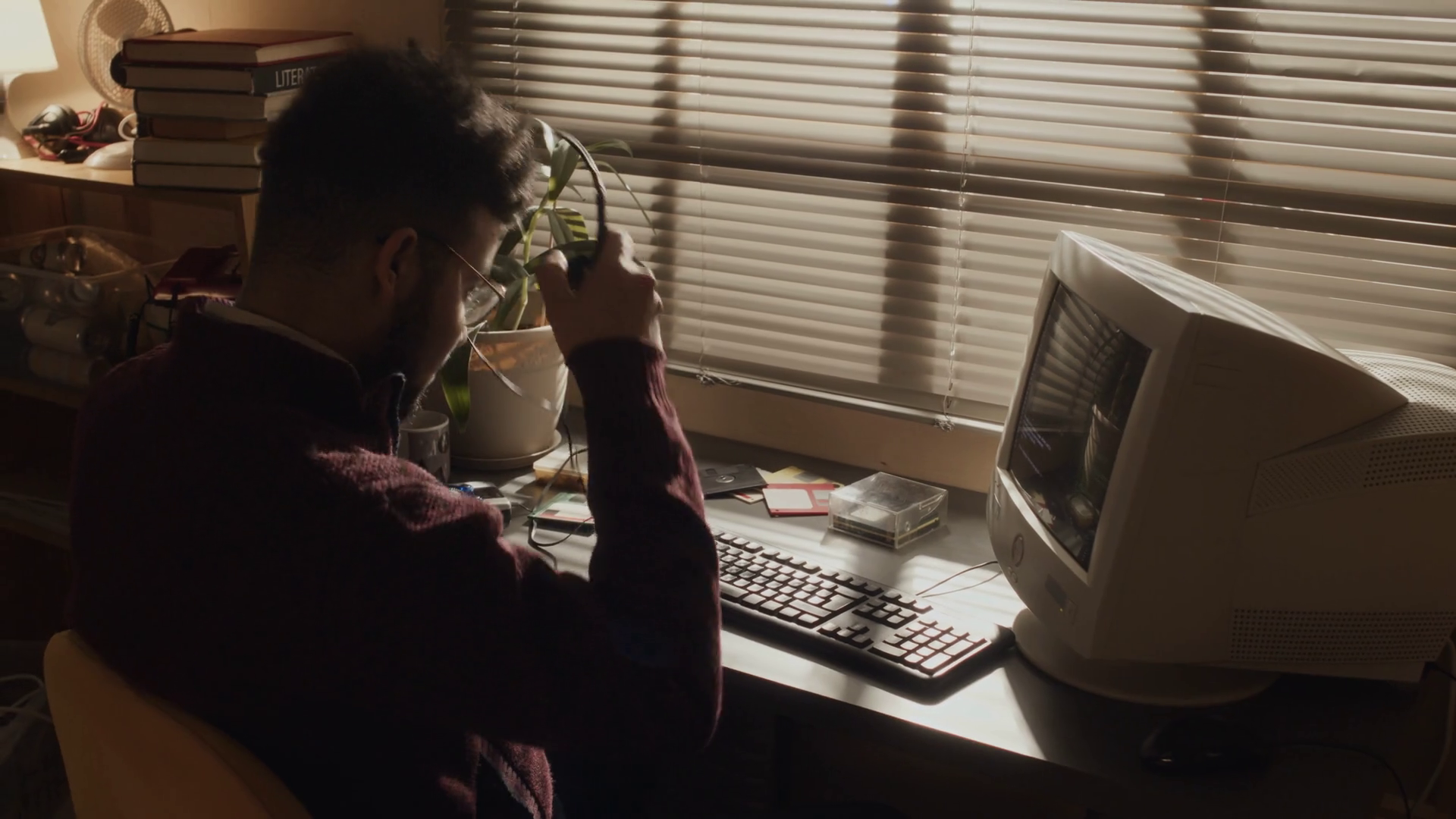 Back View Of Biracial Male Programmer Stock Footage SBV-348805257 ...