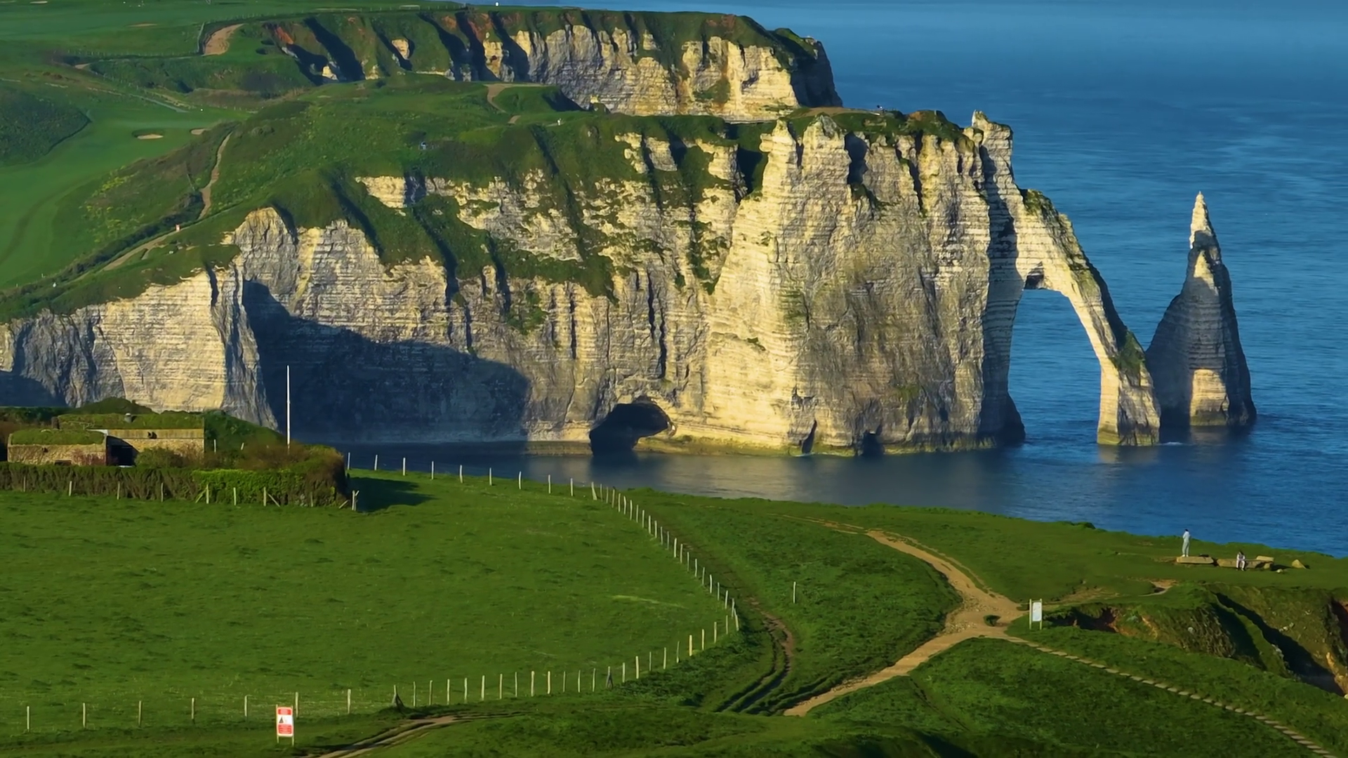 French Rock Landmark On Shore Of Popular Stock Footage SBV-352826482 ...