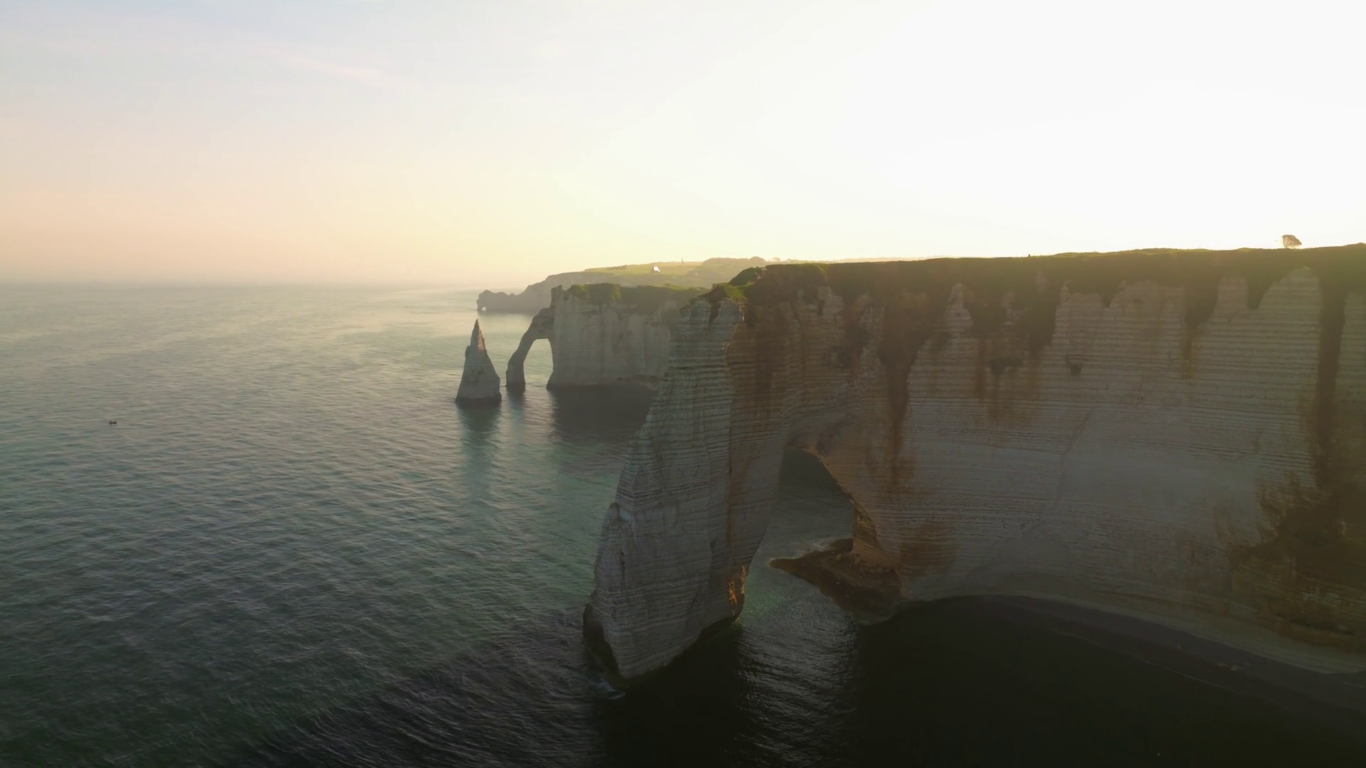 Drone Shot Of French Landmark On Atlantic Stock Footage SBV-352826593 ...